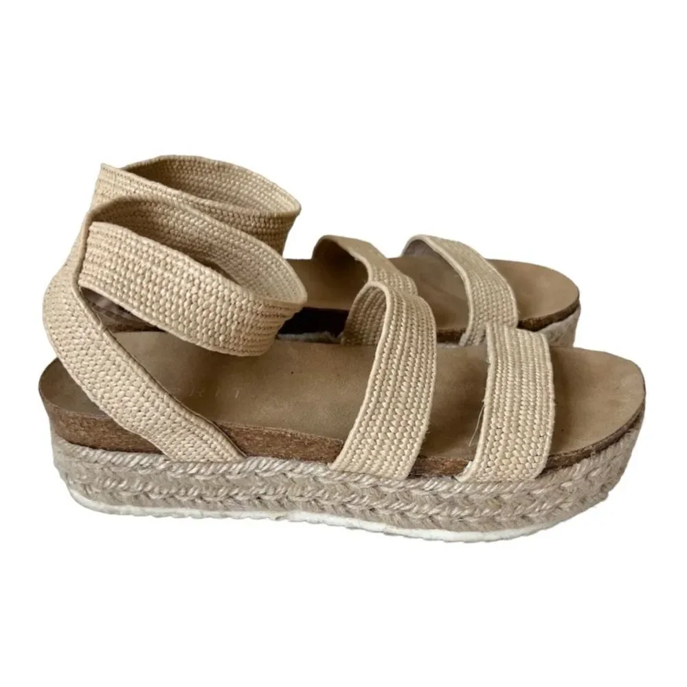 Esprit Beige Gigi Rope Platform Espadrille